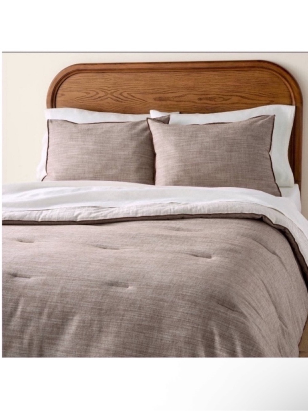 NWT 3pc King Reversible Comforter Set Brown - Hearth & Hand with Magnolia